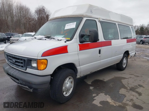 2007 Ford Econoline Cargo Commercial with VIN 1FTNS24W97DA25654, listed as a IAAI auction lot 41511754 with 190,780 mi miles and . Bid and sale history available at DreamBid. Image 2.