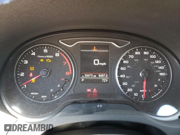 2020 Audi A3 S line Premium with VIN WAUBEGFF3LA102337, listed as a Copart auction lot 56557414 with 36,473 mi miles and Salvage Title. Bid and sale history available at DreamBid. Image 9.