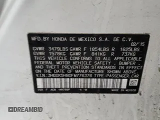 2015 Honda Fit EX-L with VIN 3HGGK5H80FM776376, listed as a Copart auction lot 44514405 with 74,135 mi miles and Salvage Title. Bid and sale history available at carsss.com. Image 13.