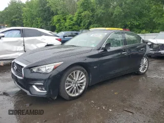 2018 Infiniti Q50 Luxe with VIN JN1EV7AR2JM433037, listed as a Copart auction lot 58549855 with 72,113 mi miles and Salvage title. Bid and sale history available at DreamBid. Image 1.
