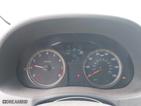 2015 Hyundai Accent GLS with VIN KMHCT4AE6FU851075, listed as a IAAI auction lot 41868391 with 90,523 mi miles. Bid and sale history available at carsss.com. Image 7.
