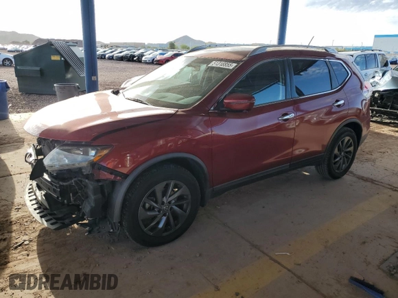 2016 Nissan Rogue SV with VIN KNMAT2MT9GP708518, listed as a Copart auction lot 51318855 with 102,800 mi miles and Salvage Title. Bid and sale history available at DreamBid. Image 1.