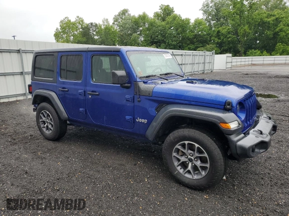 2018 Jeep Wrangler Unlimited Sport with VIN 1C4HJXDG3JW292810, listed as a Copart auction lot 57672705 with 106,378 mi miles and Salvage title. Bid and sale history available at DreamBid. Image 4.