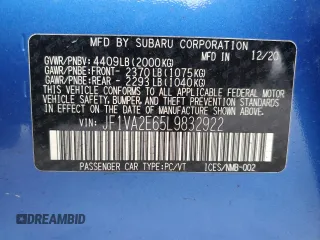 2020 Subaru WRX STI с VIN JF1VA2E65L9832922, выставлен на аукционе Copart как лот 48946515 с пробегом 39 276 миль миль и Списание • Salvage title. История ставок и продаж доступна на DreamBid. Изображение 13.