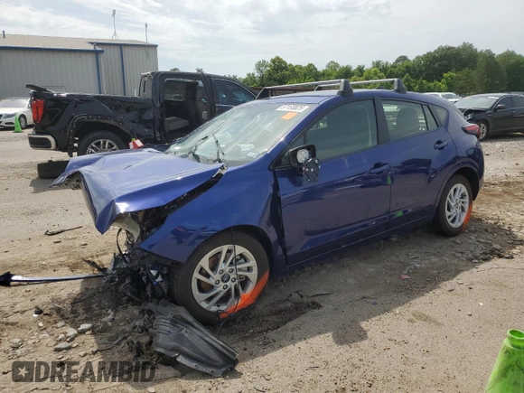 2024 Subaru Impreza z VIN JF1GUABC1R8321338, wystawiony jako Copart lot #57155825 z przebiegiem Nie podano mil oraz Szkoda całkowita • Salvage title. Historia ofert i sprzedaży dostępna na DreamBid. Obrazek 1.