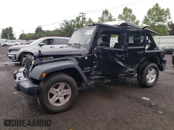 2017 Jeep Wrangler Unlimited Sport with VIN 1C4BJWDG7HL747010, listed as a Copart auction lot 64274405 with 61,602 mi miles and Salvage title. Bid and sale history available at DreamBid. Image 1.