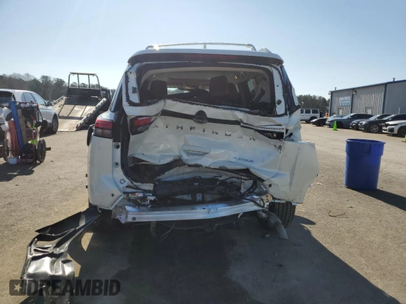 2024 Nissan Pathfinder Platinum with VIN 5N1DR3DG9RC307349, listed as a Copart auction lot 43464825 with 1,077 mi miles and Salvage title. Bid and sale history available at DreamBid. Image 6.