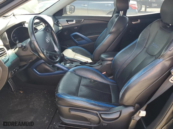 2014 Hyundai Veloster Turbo with VIN KMHTC6AE2EU207423, listed as a Copart auction lot 52151565 with 96,215 mi miles and Salvage Title. Bid and sale history available at carsss.com. Image 7.