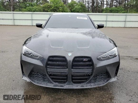 2024 BMW M3 Competition xDrive with VIN WBS43AY0XRFT17144, listed as a Copart auction lot 60822865 with 34,710 mi miles and Salvage title. Bid and sale history available at DreamBid. Image 5.