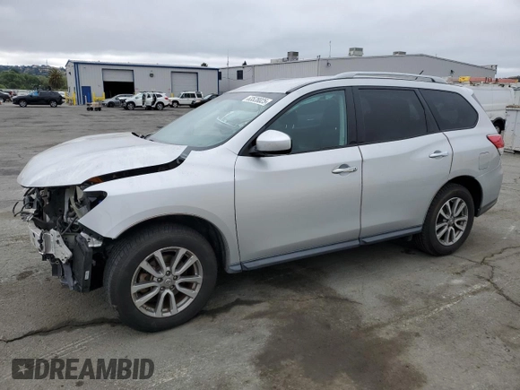 2016 Nissan Pathfinder S with VIN 5N1AR2MN4GC616428, listed as a Copart auction lot 63528025 with 92,974 mi miles and Salvage title. Bid and sale history available at DreamBid. Image 1.