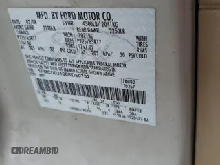 2008 Ford Escape XLT with VIN 1FMCU03108KD50732, listed as a Copart auction lot 62391735 with 224,973 mi miles and Salvage title. Bid and sale history available at DreamBid. Image 12.