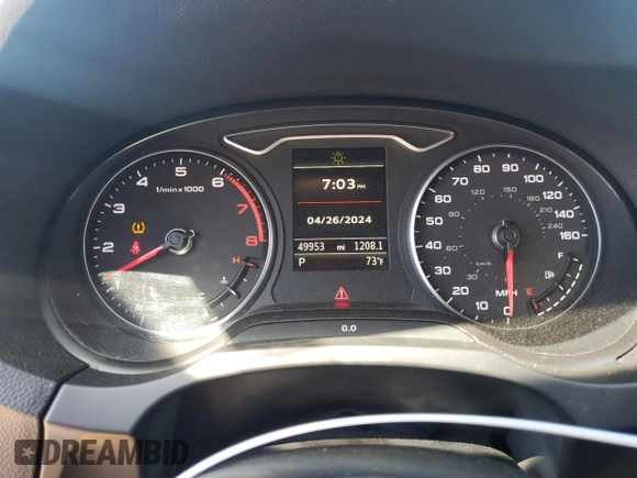 2020 Audi A3 Sedan Premium with VIN WAUAUGFFXLA098009, listed as a Copart auction lot 53214794 with 49,953 mi miles and Salvage Title. Bid and sale history available at carsss.com. Image 9.