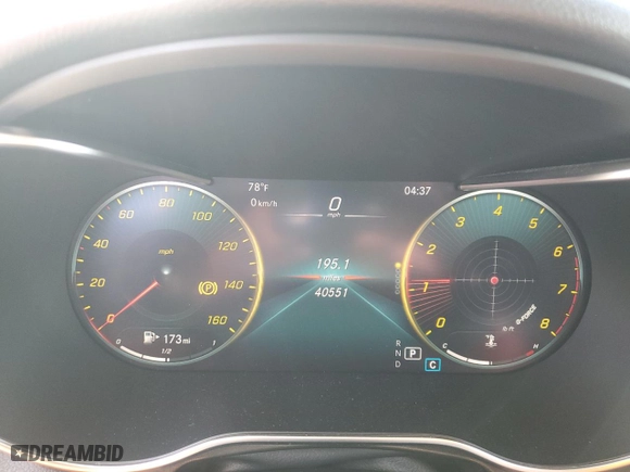 2022 Mercedes-Benz GLC with VIN W1N0G8DB6NV363556, listed as a Copart auction lot 48175485 with 40,551 mi miles and Salvage Title. Bid and sale history available at carsss.com. Image 9.