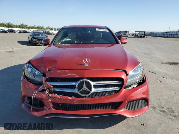 2018 Mercedes-Benz C 300 with VIN 55SWF4JB8JU279442, listed as a Copart auction lot 60338015 with 120,247 mi miles and Salvage title. Bid and sale history available at DreamBid. Image 5.