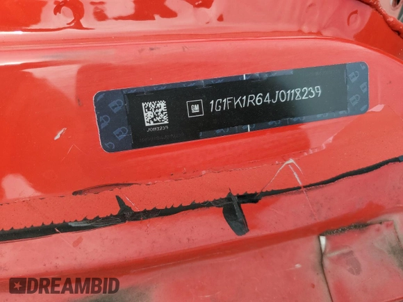 2018 Chevrolet Camaro ZL1 with VIN 1G1FK1R64J0118239, listed as a Copart auction lot 50698575 with Not Provided miles and Non Repairable. Bid and sale history available at DreamBid. Image 12.