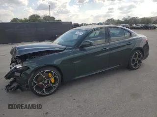 2021 Alfa Romeo Giulia Ti Sport with VIN ZARFAMBN1M7649574, listed as a Copart auction lot 49258235 with 33,004 mi miles and Clean title. Bid and sale history available at DreamBid. Image 1.