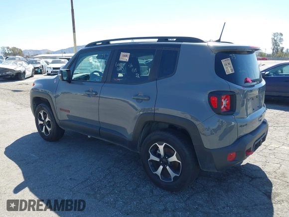 2021 Jeep Renegade Trailhawk with VIN ZACNJDC11MPN25564, listed as a IAAI auction lot 41724864 with 70,774 mi miles and . Bid and sale history available at DreamBid. Image 3.