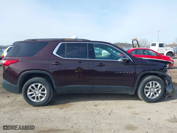 2020 Chevrolet Traverse LT Cloth with VIN 1GNEVGKWXLJ151077, listed as a IAAI auction lot 41520534 with 76,473 mi miles. Bid and sale history available at carsss.com. Image 13.