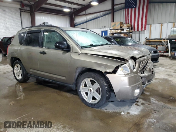 2007 Jeep Compass Sport with VIN 1J8FT47W27D119313, listed as a Copart auction lot 43165635 with 73,267 mi miles and Salvage Title. Bid and sale history available at carsss.com. Image 4.