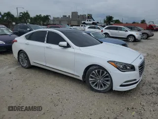 2017 Genesis G80 3.8L with VIN KMHGN4JE3HU172234, listed as a Copart auction lot 74680664 with 101,375 mi miles and Salvage Title. Bid and sale history available at carsss.com. Image 4.