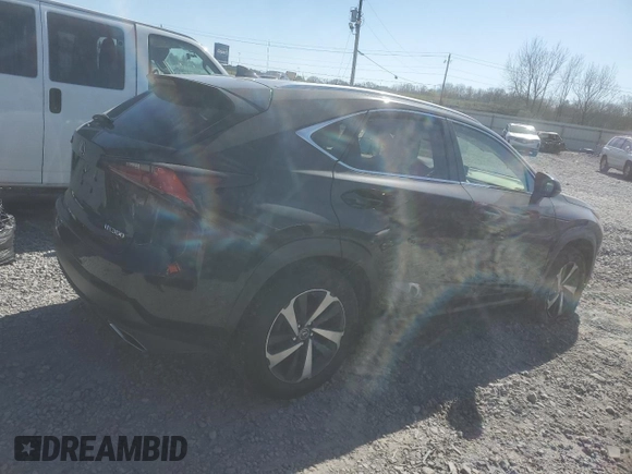 2021 Lexus NX with VIN JTJGARDZ6M2249354, listed as a Copart auction lot 48437525 with 3,292 mi miles and Salvage Title. Bid and sale history available at carsss.com. Image 3.