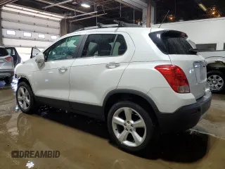 2016 Chevrolet Trax LTZ with VIN KL7CJRSB2GB525473, listed as a Copart auction lot 46880995 with 102,453 mi miles and Salvage Title. Bid and sale history available at carsss.com. Image 2.