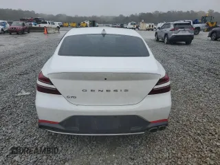 2023 Genesis G70 2.0T with VIN KMTG34TA5PU134136, listed as a Copart auction lot 80513584 with 12,567 mi miles and Salvage Title. Bid and sale history available at DreamBid. Image 6.