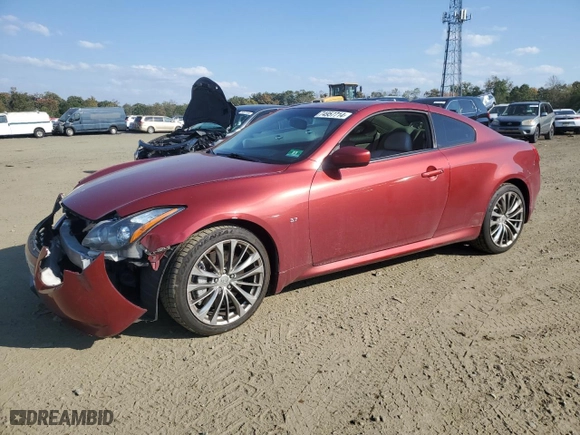 2014 Infiniti Q60 Coupe with VIN JN1CV6EL6EM131702, listed as a Copart auction lot 74957714 with 148,745 mi miles and Salvage Title. Bid and sale history available at carsss.com. Image 1.