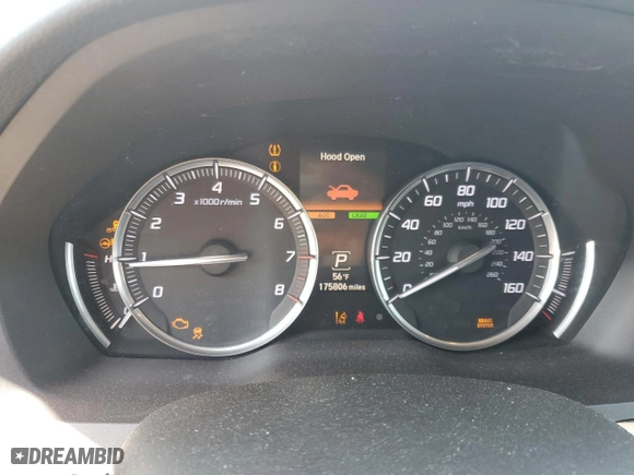 2016 Acura MDX w/Advance with VIN 5FRYD3H92GB006226, listed as a Copart auction lot 45271295 with 175,806 mi miles and Salvage Title. Bid and sale history available at carsss.com. Image 9.