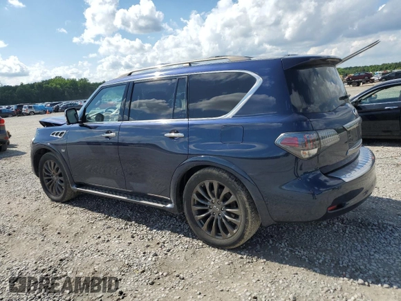 2016 Infiniti QX80 Limited with VIN JN8AZ2NE3G9120976, listed as a Copart auction lot 56722355 with 123,144 mi miles and Salvage title. Bid and sale history available at DreamBid. Image 2.