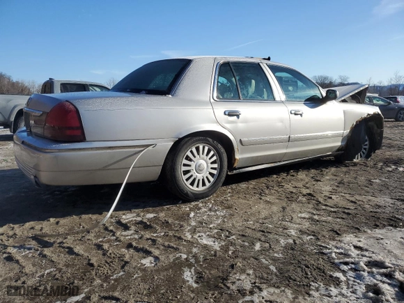 2007 Mercury Grand Marquis LS with VIN 2MEFM75V47X634644, listed as a Copart auction lot 45924655 with 144,640 mi miles and Salvage Title. Bid and sale history available at carsss.com. Image 3.