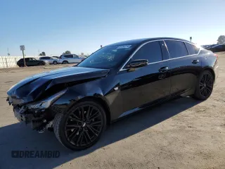 2022 Cadillac CT5 Luxury with VIN 1G6DM5RKXN0131261, listed as a Copart auction lot 81744714 with 32,997 mi miles and Salvage Title. Bid and sale history available at carsss.com. Image 1.