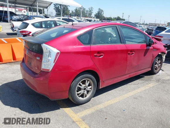 2011 Toyota Prius I with VIN JTDKN3DU6B1458518, listed as a IAAI auction lot 39235652 with 244,721 mi miles. Bid and sale history available at carsss.com. Image 4.