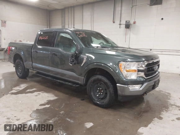 2021 Ford F-150 XL with VIN 1FTFW1E59MKD82204, listed as a IAAI auction lot 41466186 with 56,839 mi miles. Bid and sale history available at carsss.com. Image 1.