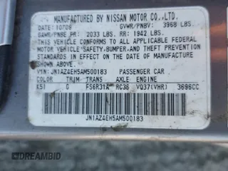 2010 Nissan 370Z Touring with VIN JN1AZ4EH5AM500183, listed as a Copart auction lot 81160664 with Not Provided miles and Salvage Title. Bid and sale history available at carsss.com. Image 13.