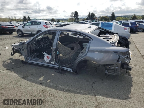 2021 Infiniti Q50 Red Sport 400 with VIN JN1FV7DP9MM850495, listed as a Copart auction lot 52010455 with Not Provided miles and Non Repairable. Bid and sale history available at DreamBid. Image 2.