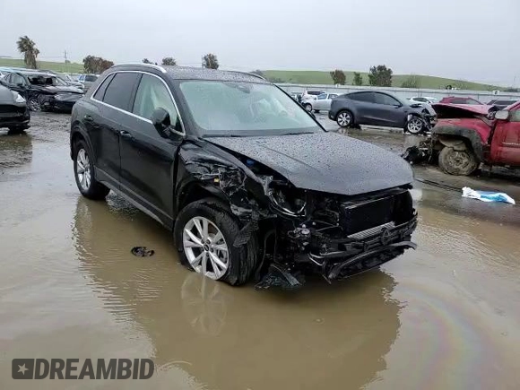 2021 Audi Q3 S line Premium with VIN WA1DECF39M1035751, listed as a Copart auction lot 46056693 with 5,161 mi miles and . Bid and sale history available at DreamBid. Image 12.