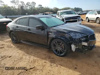 2019 Acura TLX w/A-Spec Pkg with VIN 19UUB1F61KA005784, listed as a Copart auction lot 50350425 with 52,547 mi miles and Salvage Title. Bid and sale history available at carsss.com. Image 4.