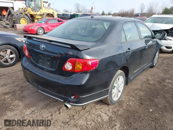 2009 Toyota Corolla with VIN 2T1BU40E29C124161, listed as a IAAI auction lot 41091324 with 128,310 mi miles. Bid and sale history available at carsss.com. Image 4.