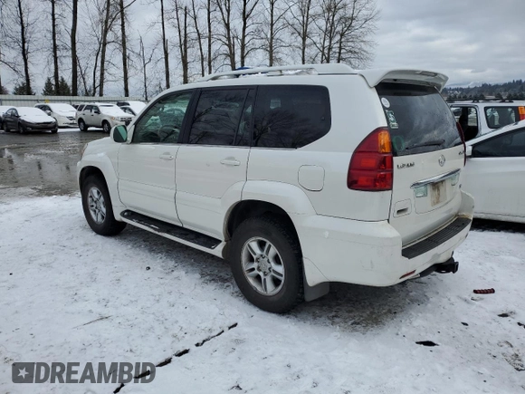 2005 Lexus GX with VIN JTJBT20X250074971, listed as a Copart auction lot 44061045 with 285,381 mi miles and Clean Title. Bid and sale history available at carsss.com. Image 2.