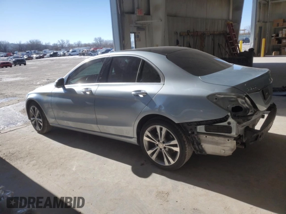 2015 Mercedes-Benz C-Class C 300 Luxury with VIN 55SWF4KB2FU040345, listed as a Copart auction lot 41772025 with 150,485 mi miles and Salvage Title. Bid and sale history available at carsss.com. Image 2.