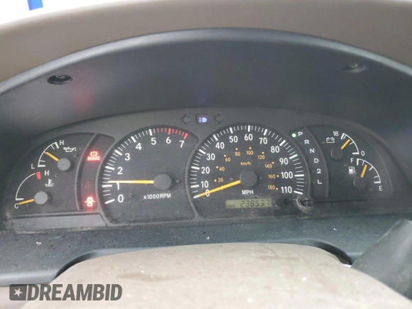 2001 Toyota Tundra SR5 with VIN 5TBRT34111S218653, listed as a Copart auction lot 45156965 with 238,537 mi miles and Salvage Title. Bid and sale history available at DreamBid. Image 9.