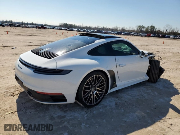 2024 Porsche 911 Carrera with VIN WP0AA2A90RS209329, listed as a Copart auction lot 43049475 with 1,785 mi miles and Salvage Title. Bid and sale history available at carsss.com. Image 3.