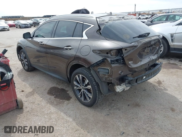 2017 Infiniti QX30 Premium with VIN SJKCH5CR7HA024635, listed as a IAAI auction lot 41764962 with 98,803 mi miles and . Bid and sale history available at DreamBid. Image 3.