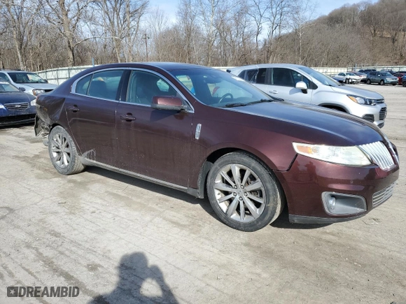 2009 Lincoln MKS with VIN 1LNHM94R59G600257, listed as a Copart auction lot 46132355 with 134,876 mi miles and Salvage Title. Bid and sale history available at carsss.com. Image 4.