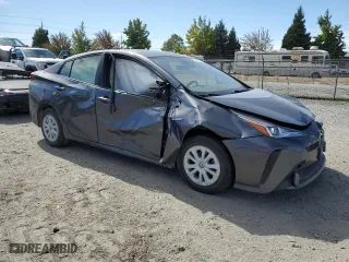 2019 Toyota Prius L Eco with VIN JTDKARFU6K3086954, listed as a Copart auction lot 70511124 with 0 mi miles and Salvage Title. Bid and sale history available at carsss.com. Image 4.