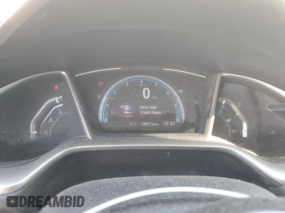 2017 Honda Civic Sedan EX-T with VIN 19XFC1F32HE031911, listed as a Copart auction lot 50859725 with 280,873 mi miles and Salvage Title. Bid and sale history available at carsss.com. Image 9.