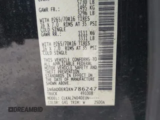2019 Nissan Frontier SV z VIN 1N6AD0ER1KN786247, wystawiony jako IAAI lot #42188885 z przebiegiem 90 850 mil mil oraz . Historia ofert i sprzedaży dostępna na DreamBid. Obrazek 9.