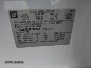 2015 Chevrolet Silverado 1500 LT with VIN 1GCVKREC3FZ446851, listed as a IAAI auction lot 41503353 with Not Provided miles and . Bid and sale history available at DreamBid. Image 9.