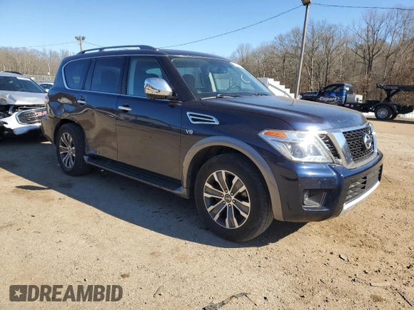 2018 Nissan Armada Platinum with VIN JN8AY2ND9JX001648, listed as a Copart auction lot 89330445 with 127,304 mi miles and Salvage Title. Bid and sale history available at carsss.com. Image 4.